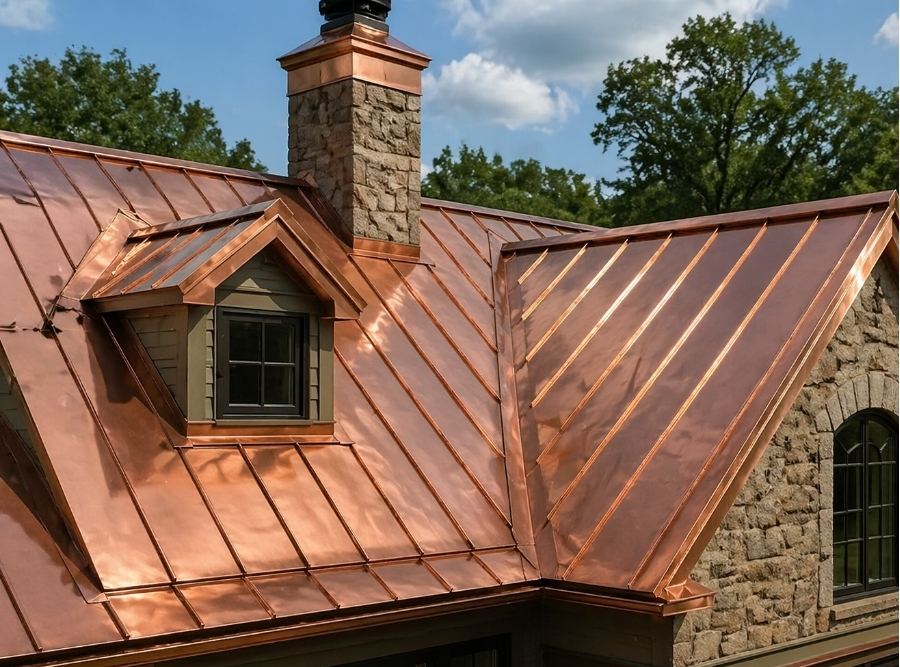 copper roofing elements and accent installations red rover roofing