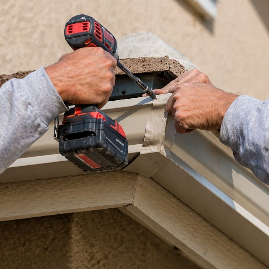 seamless gutter repair red rover roofing